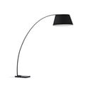 Černá stojací lampa s textilním stínidlem (výška 210 cm) Juhe – Kave Home