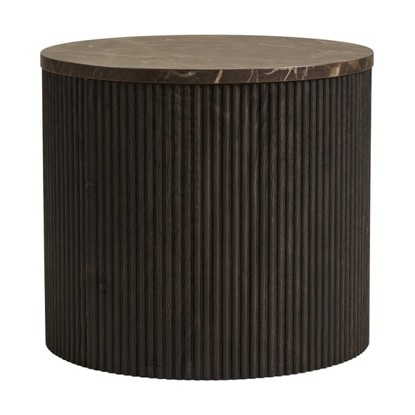 Kulatý odkládací stolek s deskou v dekoru mramoru ø 45 cm Rota – House Nordic-image-3