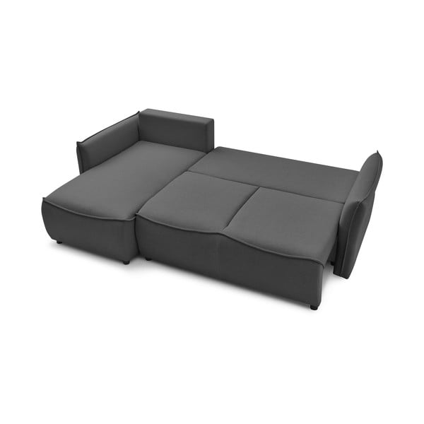 Tmavě šedá rozkládací rohová pohovka (levý roh) Leon – Bobochic Paris-image-4