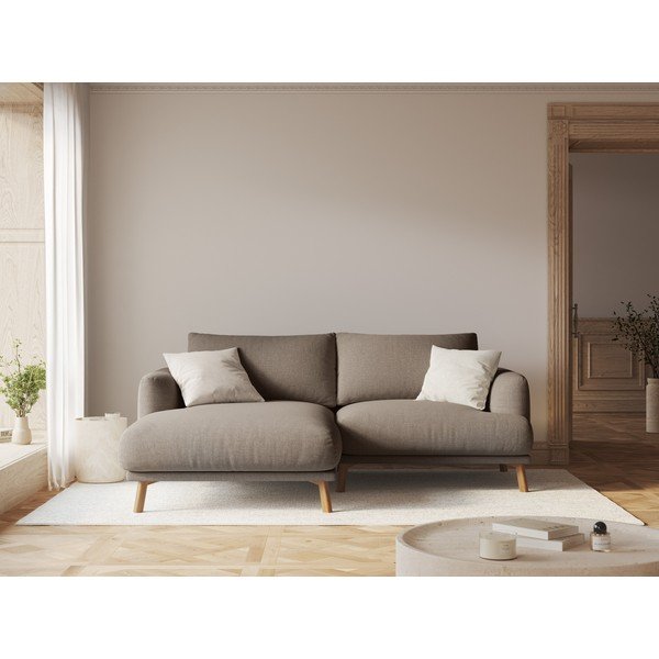 Taupe rohová pohovka (levý roh/s lenoškou) Naomi – Micadoni -image-1