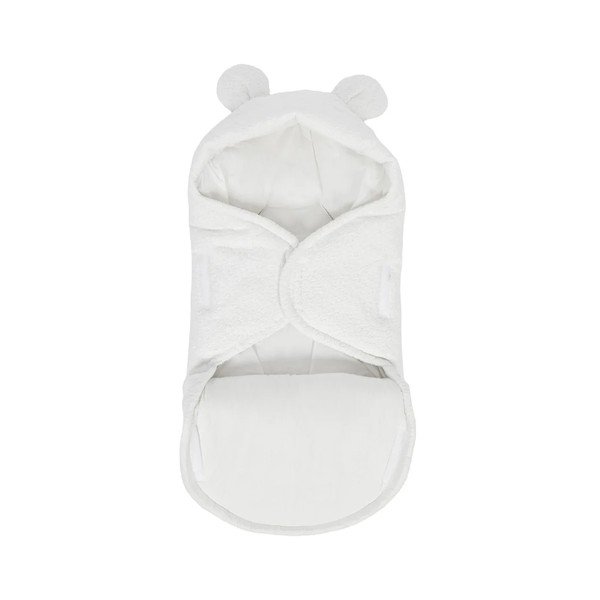 Bílá dětská zavinovačka z materiálu bouclé 45x80 cm – Meowbaby-image-3