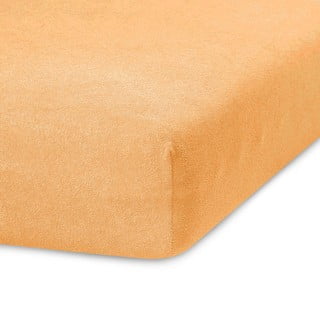 Tmavě béžové elastické prostěradlo s vysokým podílem bavlny AmeliaHome Ruby, 160/180 x 200 cm