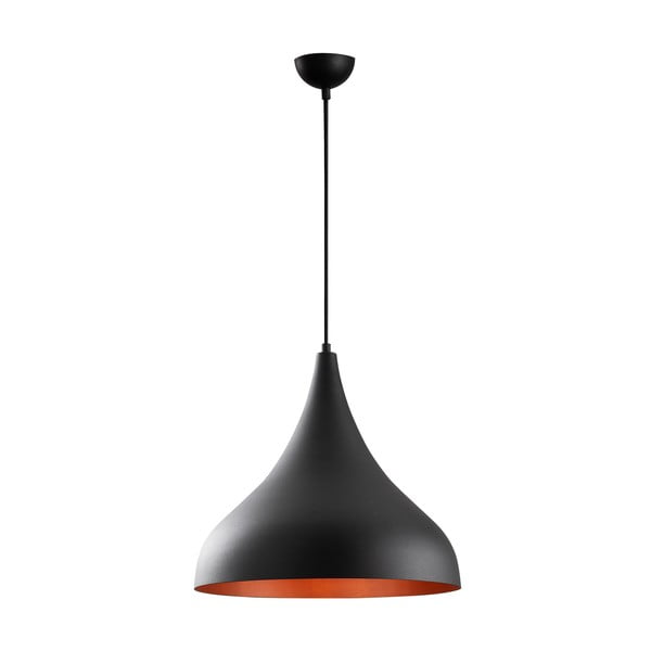 Černé závěsné svítidlo s kovovým stínidlem ø 41 cm Berceste – Opviq lights