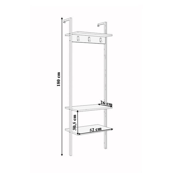 Černá předsíňová sestava z recyklovaného dřeva Nina - Kalune Design-image-4