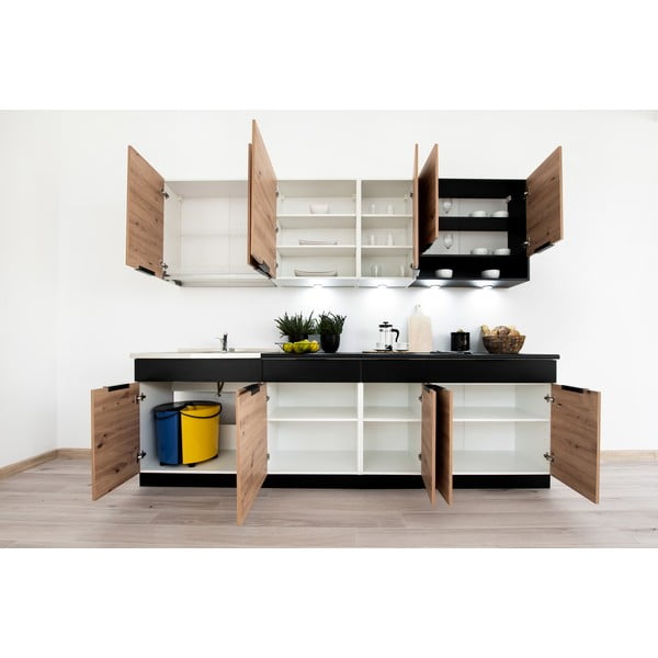 Rovná kuchyně bez pracovní desky (bez montáže) 260 cm Kian – STOLKAR-image-4