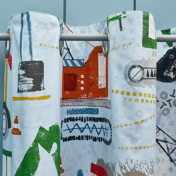 Modrý dětský závěs 2 ks 168x183 cm Digger Dreams – Catherine Lansfield-image-3