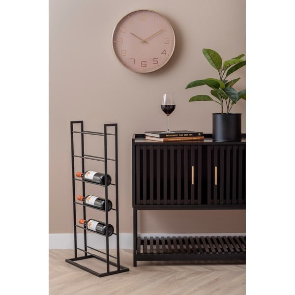 Černý kovový regál na víno počet lahví 5 38x84,5x20 cm Single Floor – PT LIVING-image-4