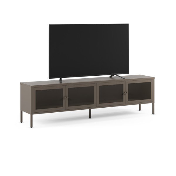 Šedý kovový TV stolek 160x50x35 cm Fayna – Marckeric-image-4