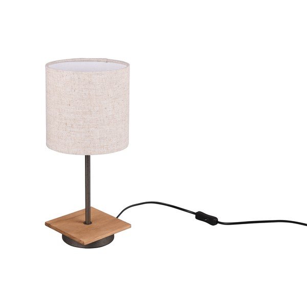 Stolní lampa v béžovo-přírodní barvě s textilním stínidlem (výška 40 cm) Elmau – Trio