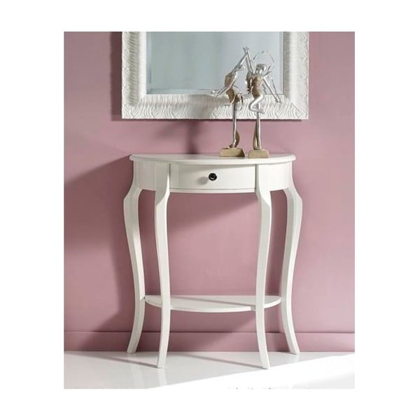Bílý dřevěný konzolový stolek Castagnetti Annata