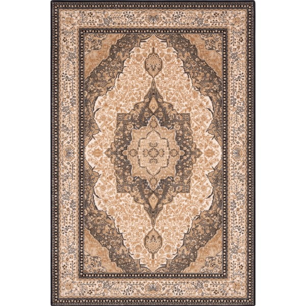 Světle hnědý vlněný koberec 133x180 cm Charlotte – Agnella