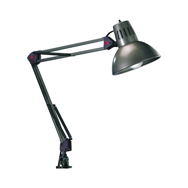 Stolní lampa s ohybatelnou konstrukcí/s klipem ve stříbrné barvě (výška 73,5 cm) Tajo – Trio-image-3