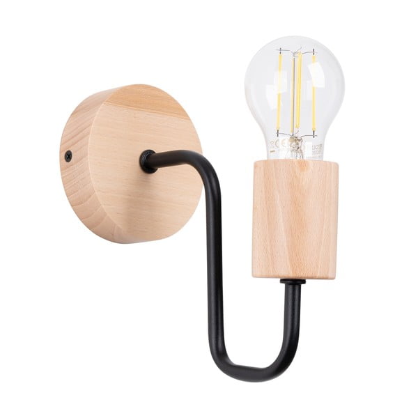 Nástěnné svítidlo v černo-přírodní barvě Dazzle – Nice Lamps