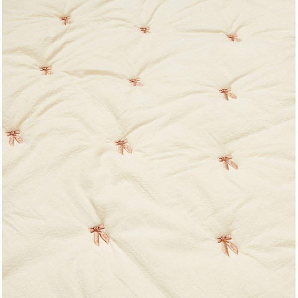 Světle žlutá/růžová prošívaná dětská deka z Bio bavlny 90x120 cm Bows – Cam Cam Copenhagen-image-2