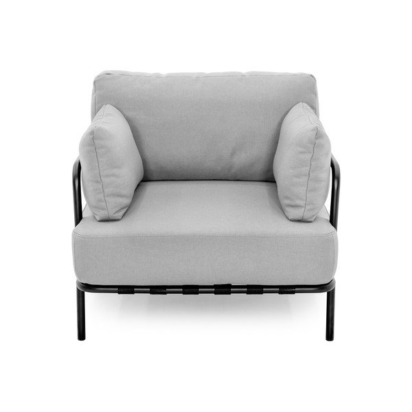 Světle šedé polstrované zahradní křeslo Salve – Sit Sit-image-2