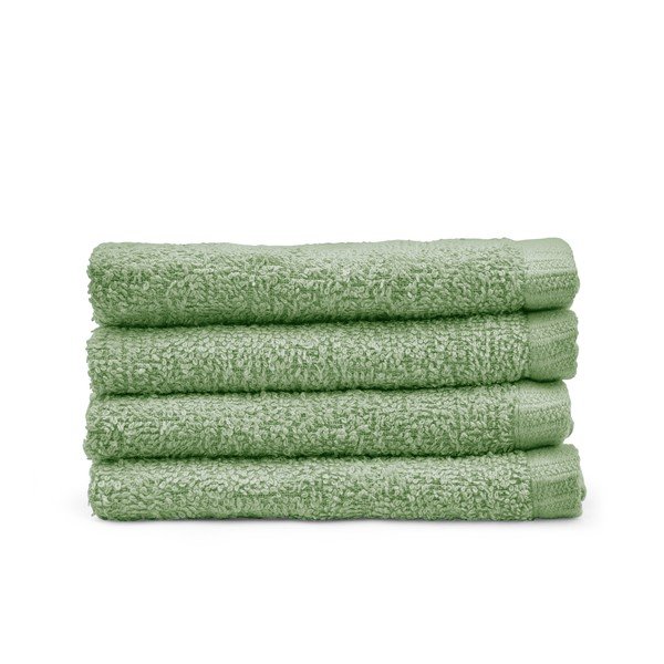 Zelené rychleschnoucí/froté bavlněné ručníky v sadě 4 ks 30x30 cm Quick Dry – Catherine Lansfield