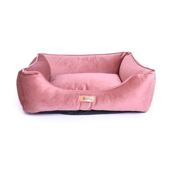 Růžový sametový pelíšek 65x50 cm Royal - Petsy