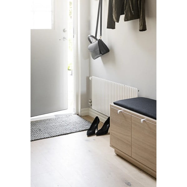 Botník v dekoru dubu s lavicí v černo-přírodní barvě Confetti – Rowico-image-3