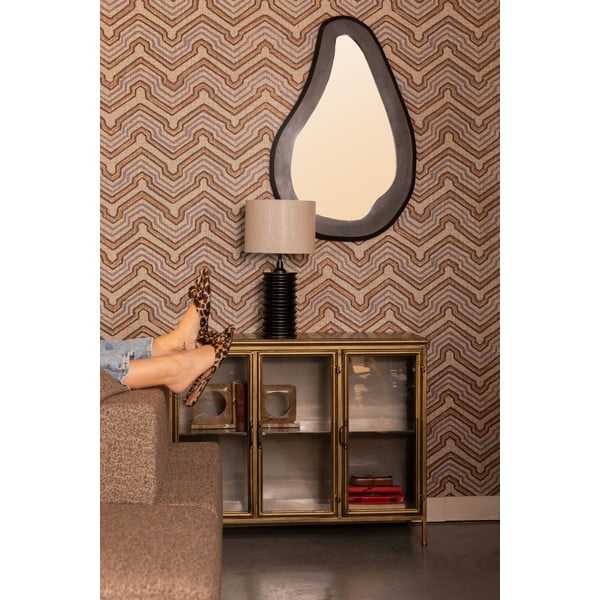 Kovová vitrína ve zlaté barvě 100x80x38,5 cm Gertlush – Dutchbone-image-1