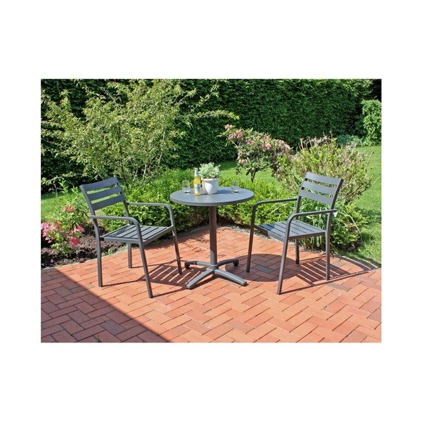 Šedé zahradní křeslo Treviso – Garden Pleasure-image-1