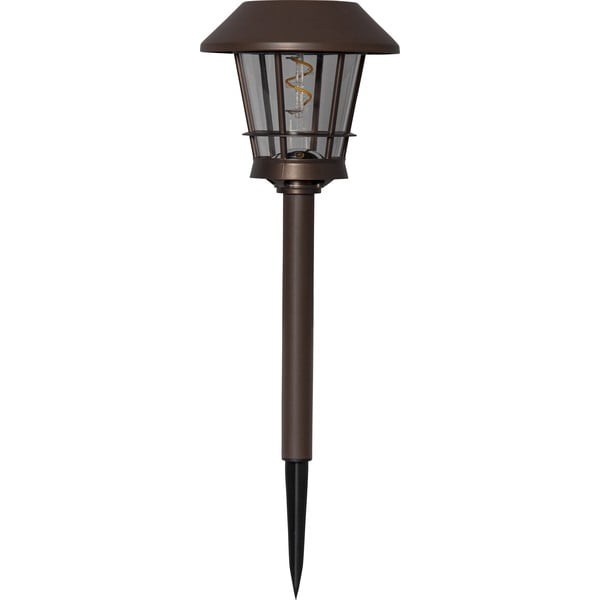 Hnědé venkovní solární LED svítidlo Star Trading Fergus, výška 35 cm-image-2