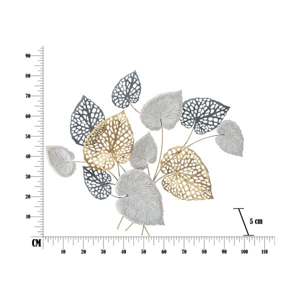 Kovová závěsná dekorace se vzorem listů Mauro Ferretti Ory -B-, 100 x 80 cm-image-2