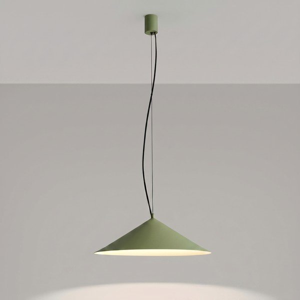 Khaki kovové LED závěsné svítidlo ø 50 cm FINT – Thoro-image-1