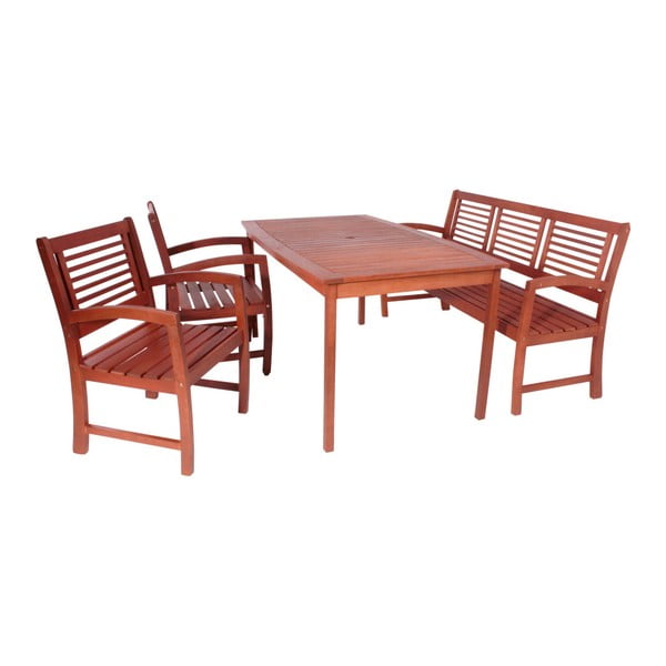 Zahradní jídelní stůl z eukalyptového dřeva 90x150 cm Madison – Garden Pleasure-image-2