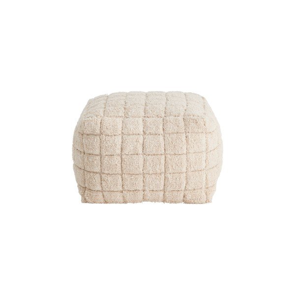 Krémový taburet Check – Ellos Home
