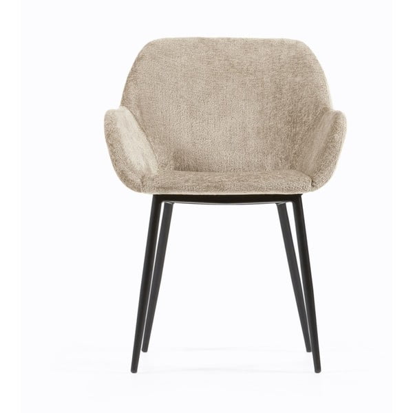 Béžové čalouněné jídelní křeslo Konna – Kave Home-image-3