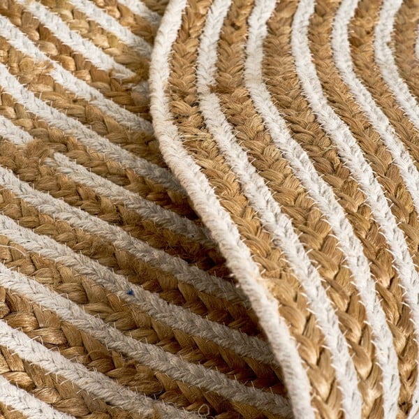 Jutový kulatý koberec v přírodní barvě ø 100 cm Natur – Casa Selección-image-2