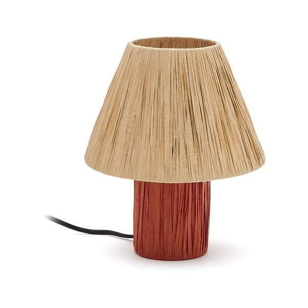 Stolní lampa v přírodní a terakotové barvě (výška 25 cm) Pulmi – Kave Home