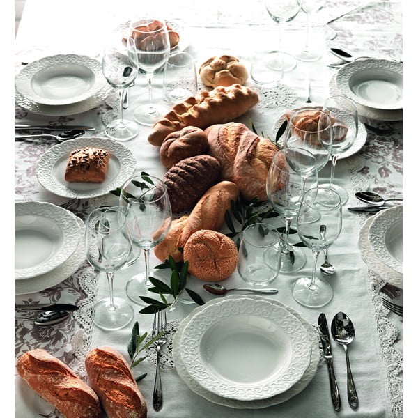 Bílý hluboký  porcelánový talíř ø 22 cm Gran Gala – Brandani-image-1