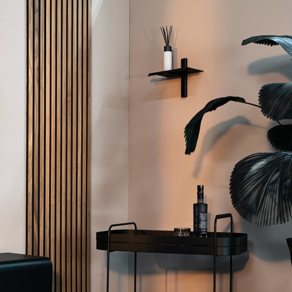 Černá kovová police 28 cm Hola – Spinder Design-image-1