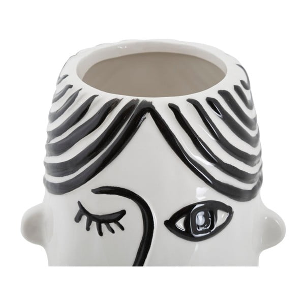 Černo-bílá porcelánová váza Mauro Ferretti Face-image-3