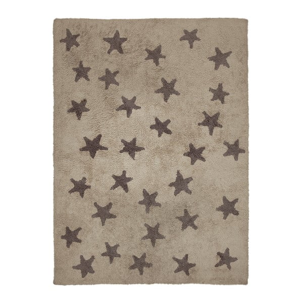 Béžový bavlněný ručně vyráběný koberec Lorena Canals Messy Stars, 120 x 160 cm