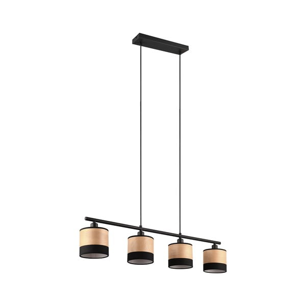 Závěsné svítidlo v černé a přírodní barvě Bolzano – Reality-image-3