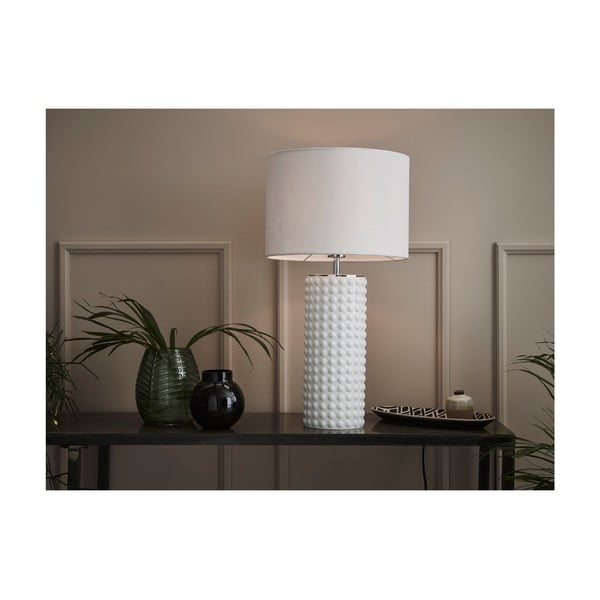Bílá stolní lampa Markslöjd Proud, ø 34 cm-image-1