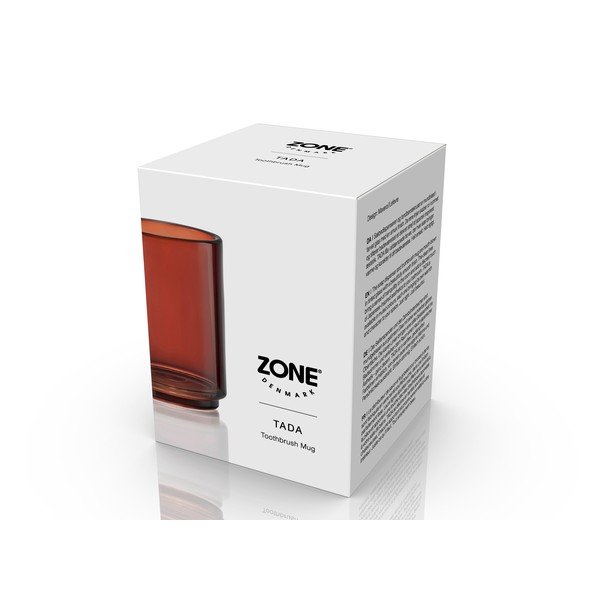 Hnědý skleněný kelímek na zubní kartáčky Tada – Zone-image-4