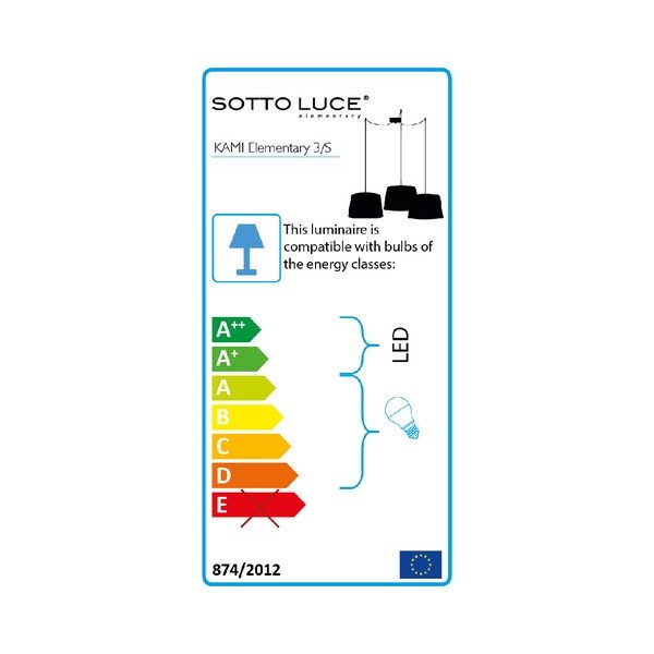 Černé závěsné svítidlo Sotto Luce KAMI Elementary S 3S-image-1