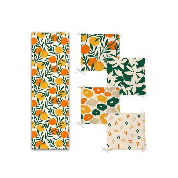 Set podsedáků a běhounu 5 ks Orange – Mila Home