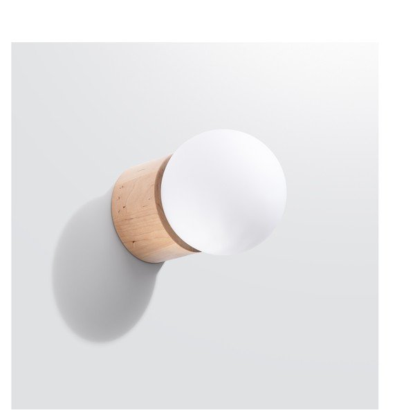 Bílé/v přírodní barvě nástěnné svítidlo ø 12 cm Surtur – Sollux-image-4