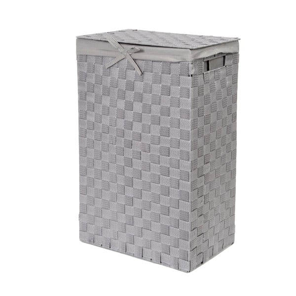 Šedý koš na prádlo s víkem Compactor Laundry Basket Linen, výška 60 cm-image-1