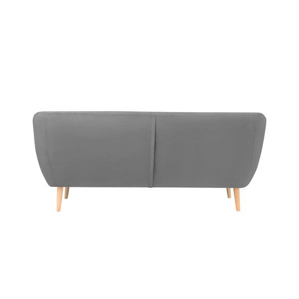 Šedá sametová pohovka Mazzini Sofas Sardaigne, 188 cm-image-3
