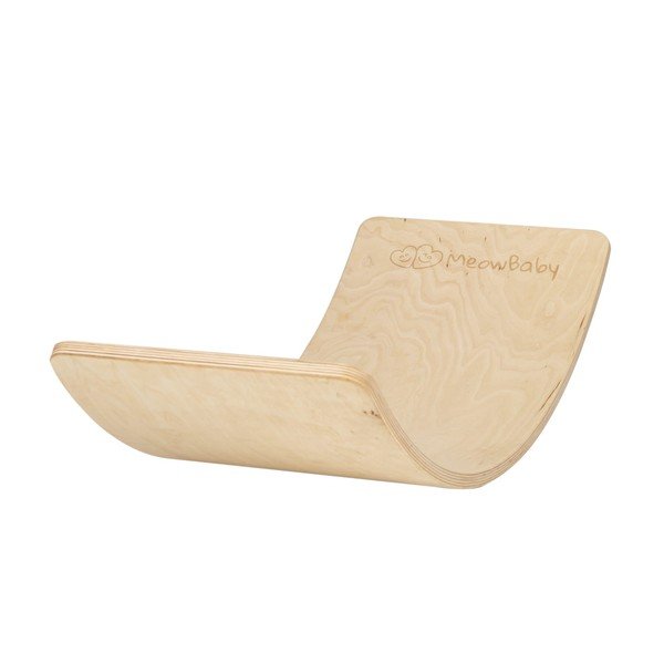 Balanční deska z borovicového dřeva v přírodní barvě 80x30x18 cm Montessori – Meowbaby