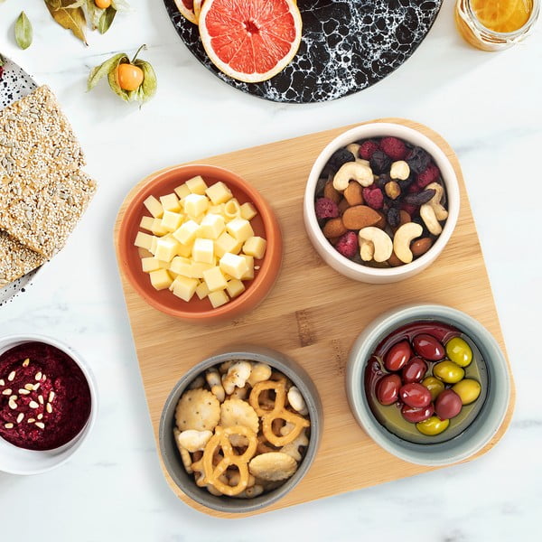 Servírovací sada z kameniny v přírodní barvě 4 ks – Orion-image-1