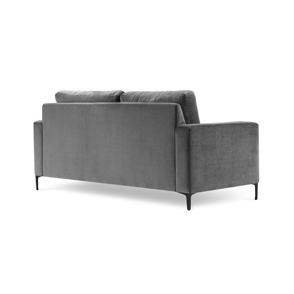 Šedá sametová pohovka Kooko Home Harmony, 158 cm-image-3