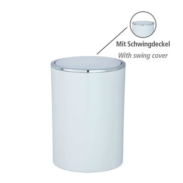 Bílý plastový odpadkový koš 5 l Inca – Wenko-image-2