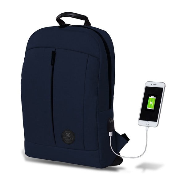 Tmavě modrý batoh s USB portem My Valice GALAXY Smart Bag