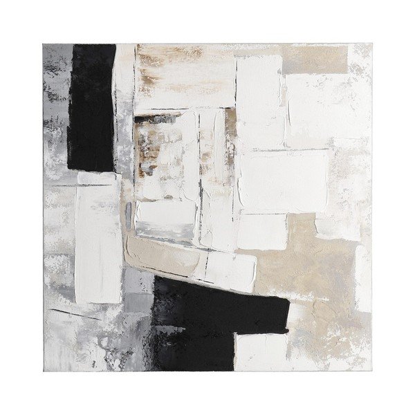 Tištěný/s ručně malovanými prvky obraz na plátně 80x80 cm Crown – Bizzotto